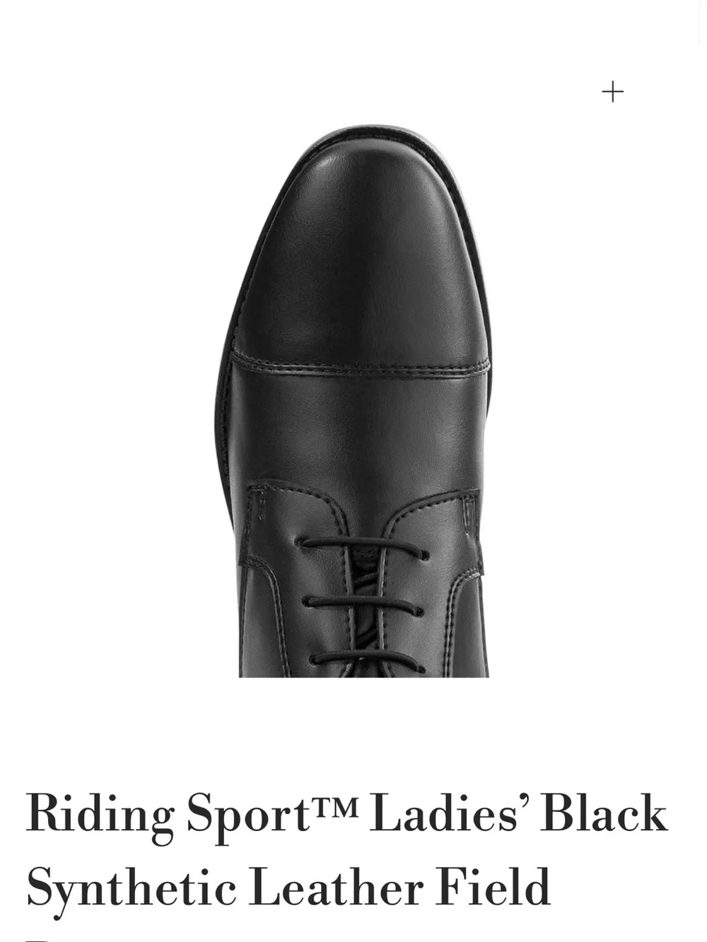 Riding Sport Ladies' Black Synthetic Leather Field Riding Boots